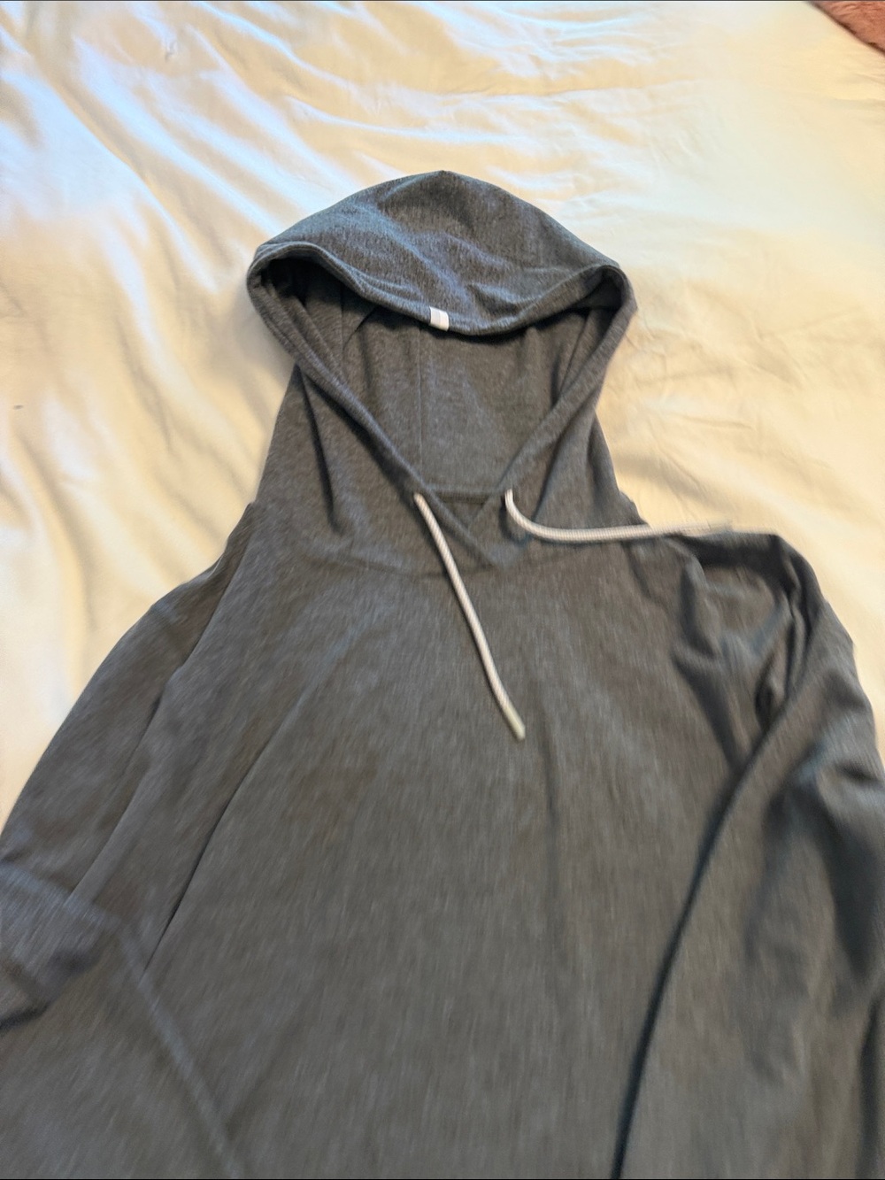 Rhoback Women’s Gray Hooded Sweatshirt Lightweight Pullover